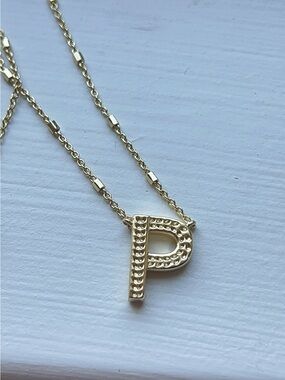 Kendra Scott Gold Letter P Pendant Necklace - Women Jewelry